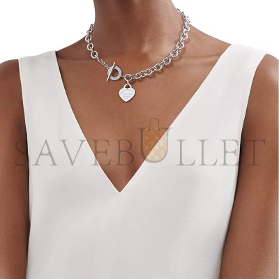 TIFFANY HEART TAG TOGGLE NECKLACE IN SILVER 1155147822 TIFFANY HEART TAG TOGGLE NECKLACE IN SILVER 1155147822